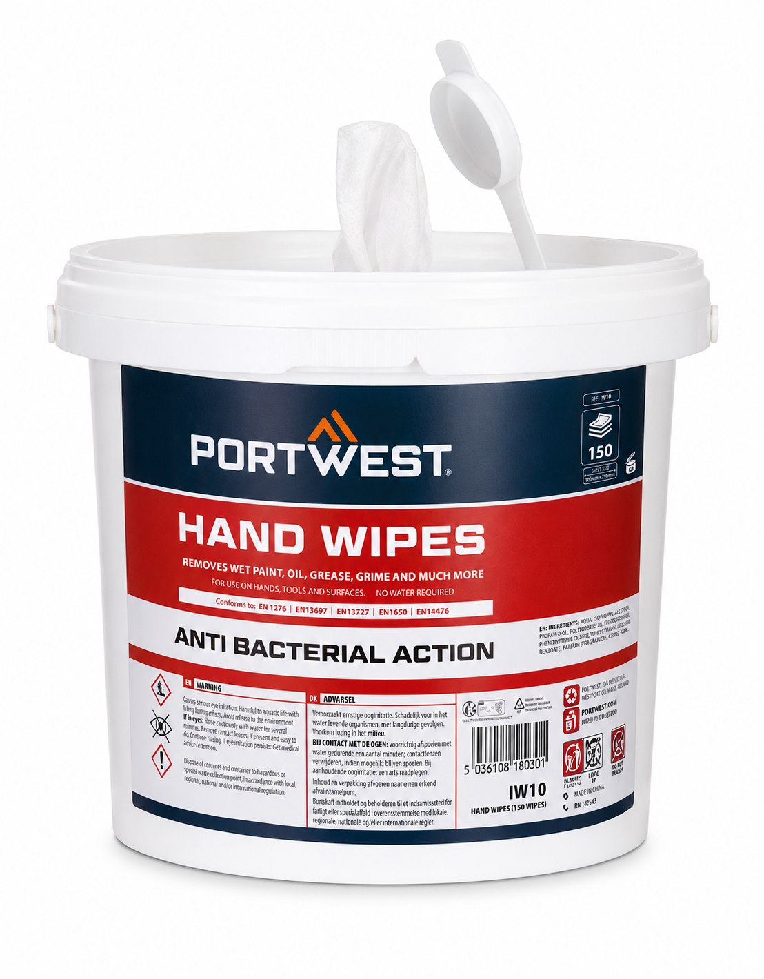 Salviette per mani antibatteriche (150) Portwest