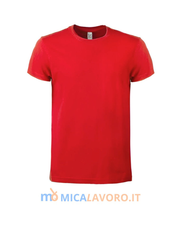 T-Shirt Rossa in Cotone Fruit of The Loom