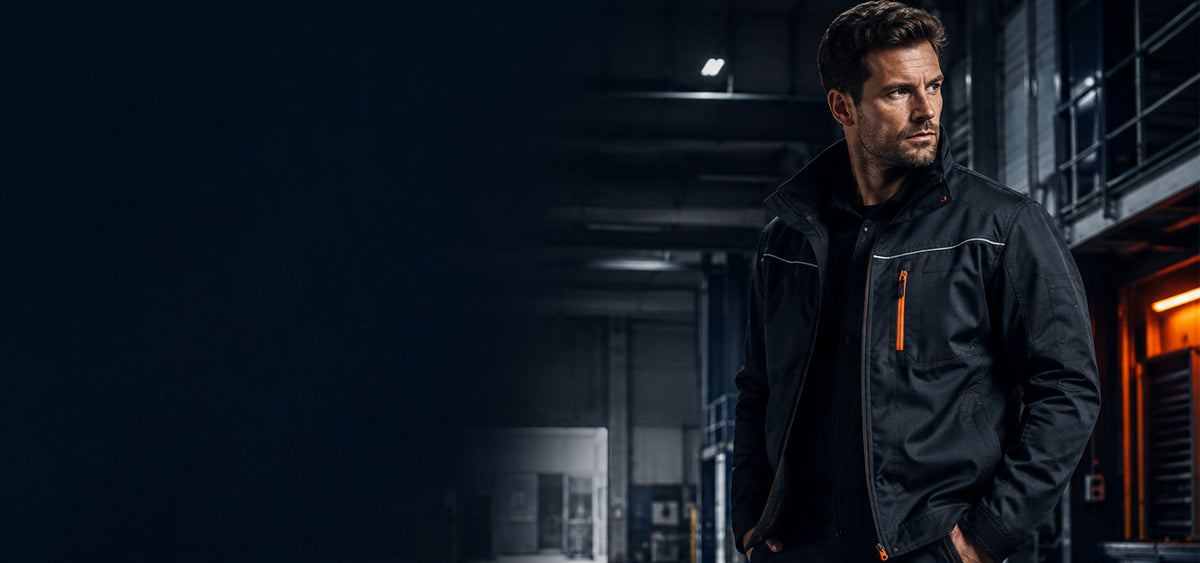 Uomo con abbigliamento da lavoro tecnico professionale